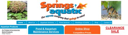 Springs Aquatic - The aquatic company that springs to mind